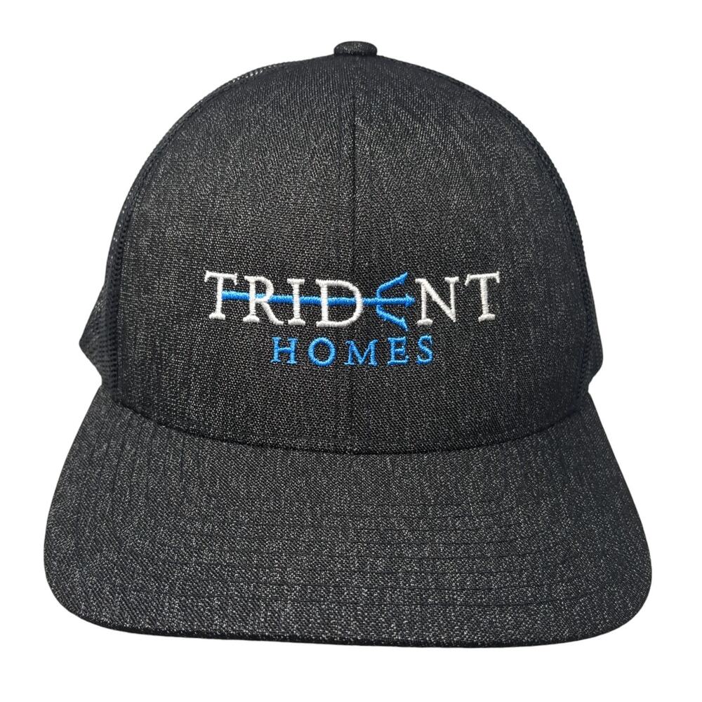 Trident Homes Snapback Trucker Hat Black Os Adjustable Meshback Pacific Headwear